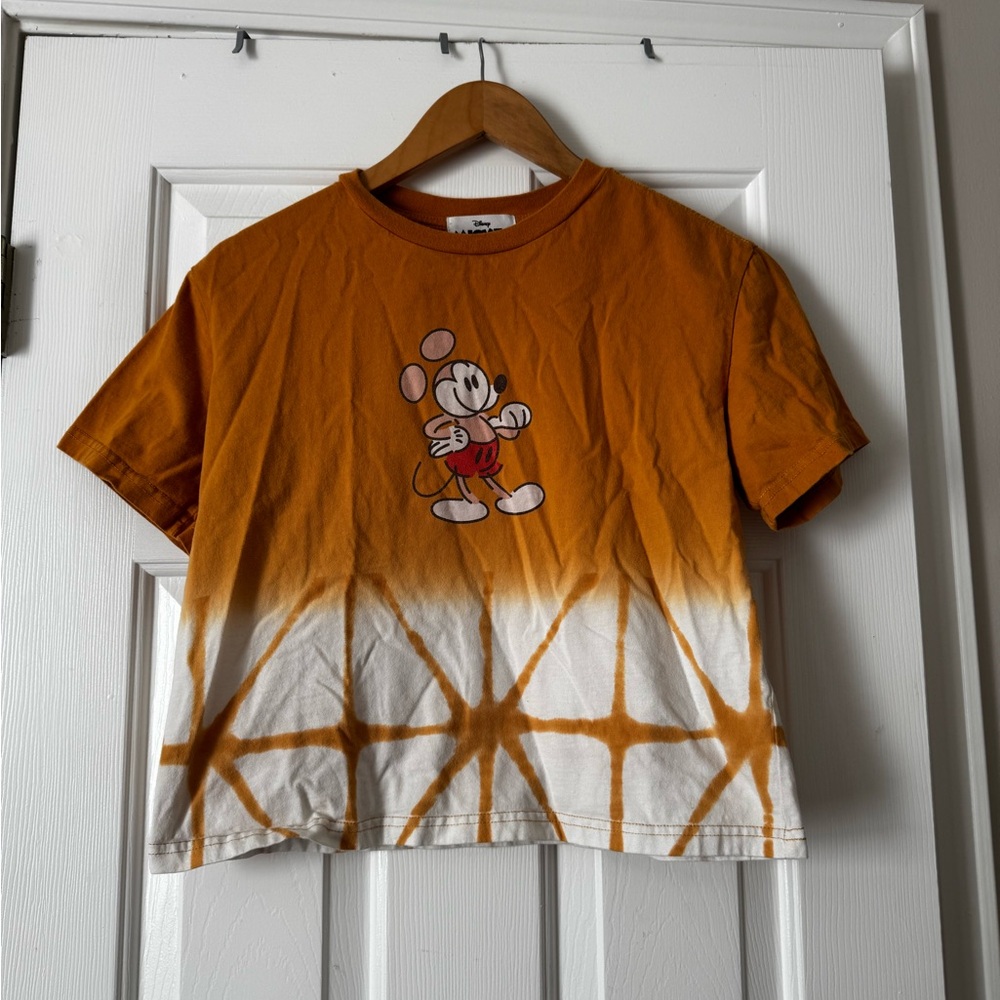 Disney Mickey Mouse Tie-Dye Cropped Tee 0446